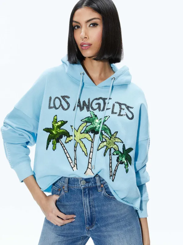 Women Alice and Olivia Sunny Boxy Cropped Hoodie