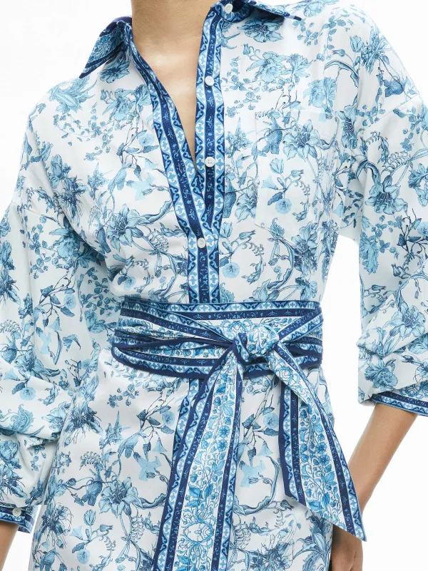 Women Alice and Olivia Tanika Button Down Maxi Dress