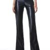 Women Alice and Olivia Teeny Vegan Leather Side Slit Pant