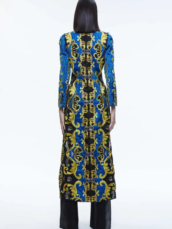 Women Alice and Olivia Thomas Embroidered Maxi Coat