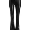 Women Alice and Olivia Tina Vegan Leather Split Hem Pant