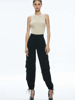 Women Alice and Olivia Tonita Ribbed Tank