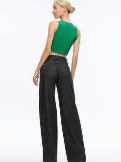 Women Alice and Olivia Tonita Ribbed Tank