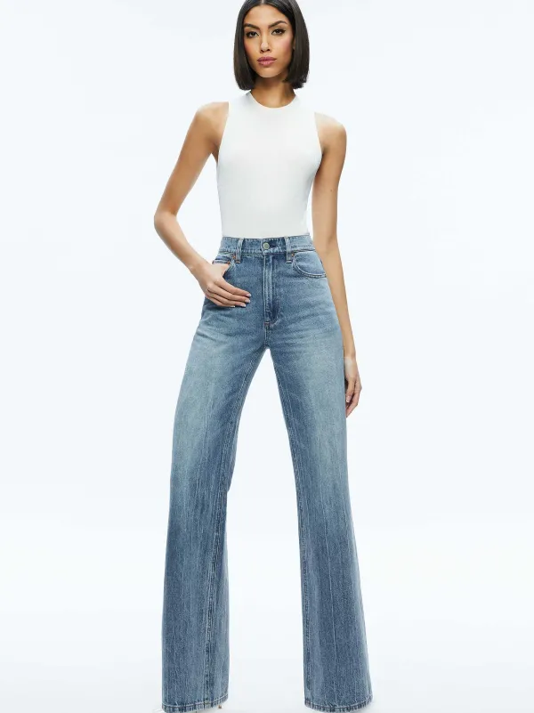 Women Alice and Olivia Tonita Ribbed Tank