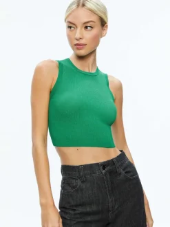 Women Alice and Olivia Tonita Ribbed Tank