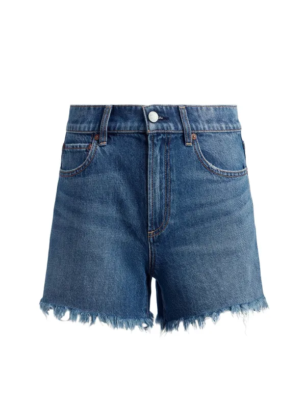 Women Alice and Olivia Trish Low Rise Baggy Short With Raw Hem