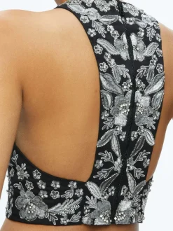 Women Alice and Olivia Tru Racer Back Fitted Crop Top