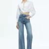 Women Alice and Olivia Trudy Cropped Button Down