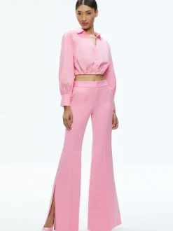 Women Alice and Olivia Trudy Cropped Button Down