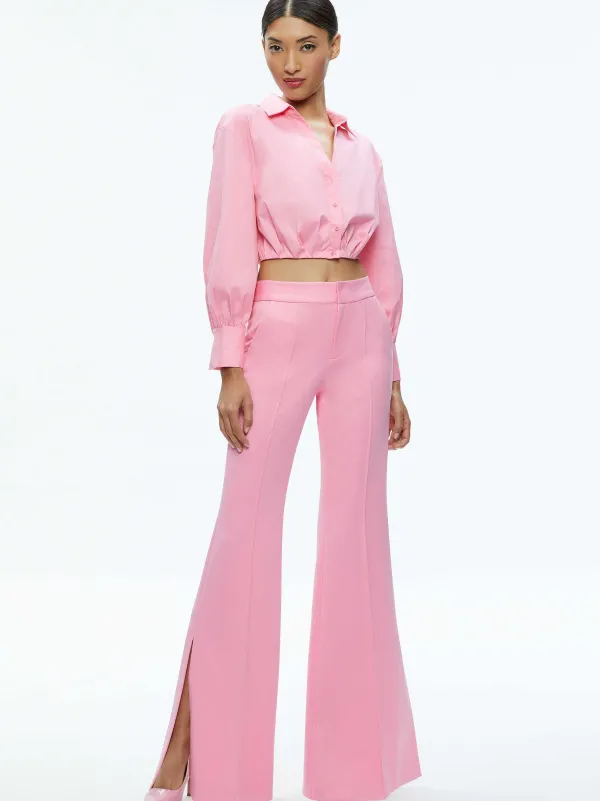 Women Alice and Olivia Trudy Cropped Button Down