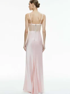 Women Alice and Olivia Valentina Draped Corset Maxi Dress