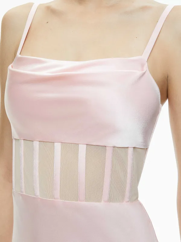 Women Alice and Olivia Valentina Draped Corset Maxi Dress