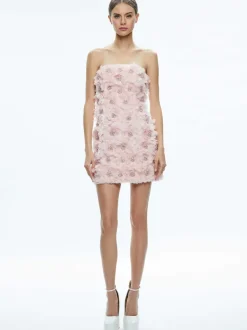 Women Alice and Olivia Velia Embellished Strapless Mini Dress