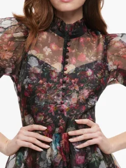 Women Alice and Olivia Vernita Puff Sleeve Mini Dress