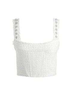 Women Alice and Olivia Vicenta Embellished Structured Corset + Ecenia Mini Skirt