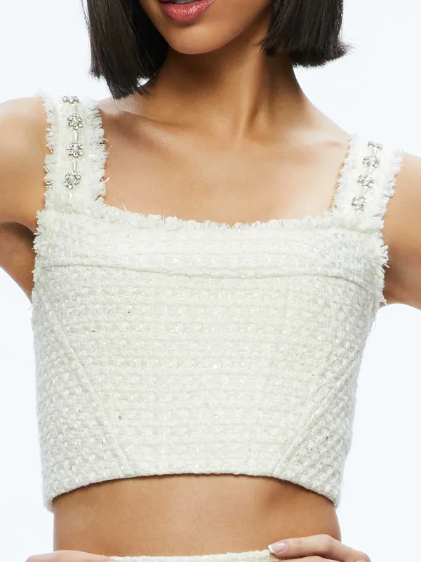 Women Alice and Olivia Vicenta Embellished Structured Corset
