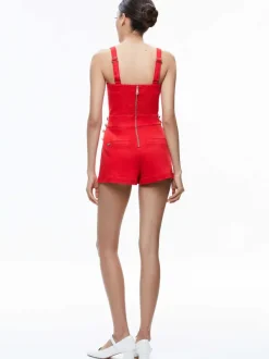 Women Alice and Olivia Vita Denim Romper