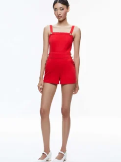 Women Alice and Olivia Vita Denim Romper