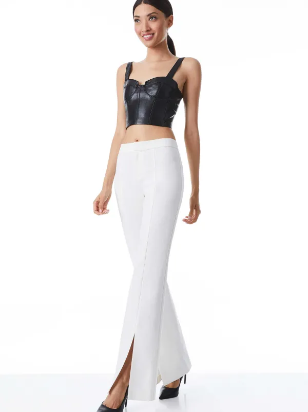 Women Alice and Olivia Walker Slim Front Slit Pants