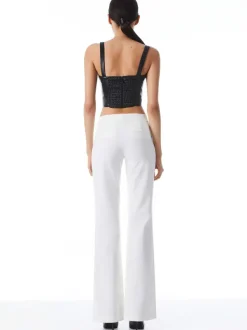Women Alice and Olivia Walker Slim Front Slit Pants