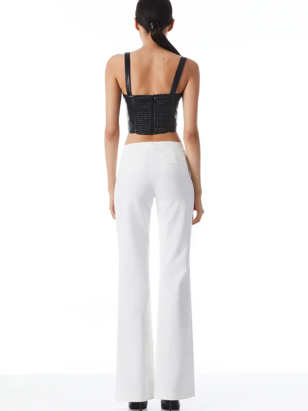 Women Alice and Olivia Walker Slim Front Slit Pants