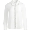 Women Alice and Olivia Willa Embellished Placket Top