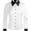 Women Alice and Olivia Willa Fitted Placket Top