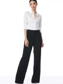 Women Alice and Olivia Willa Fitted Placket Top