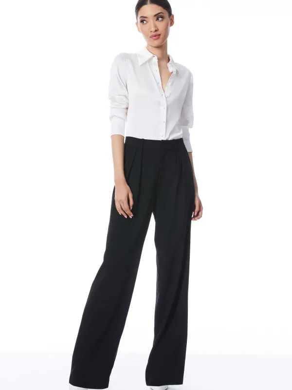 Women Alice and Olivia Willa Fitted Placket Top