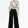 Women Alice and Olivia Willa Placket Top