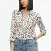 Women Alice and Olivia Willa Placket Top With Piping