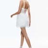 Women Alice and Olivia Xia Sheer Bustier Feathered Mini Dress