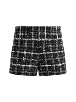 Women Alice and Olivia Yardley Cropped Fray Hem Jacket + Donald Tweed Short